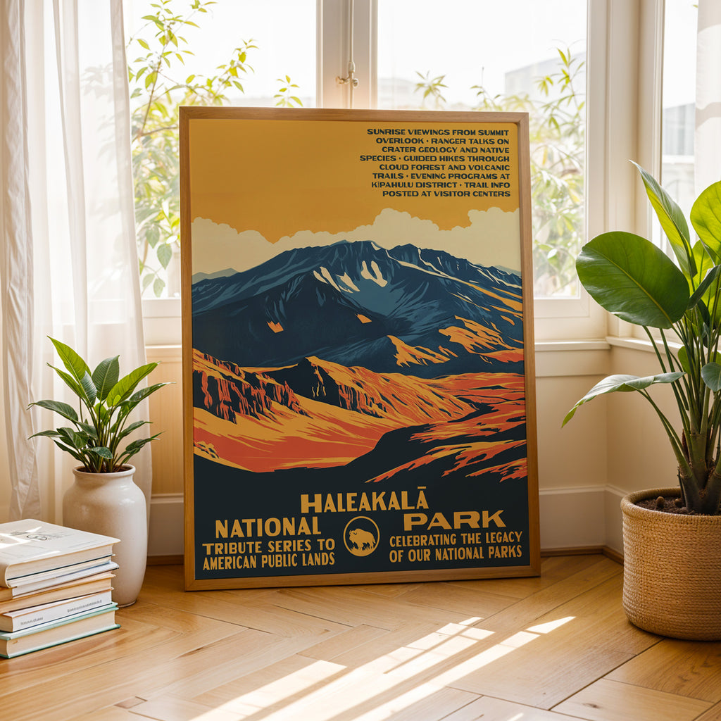 Haleakalā National Park Vintage WPA Art