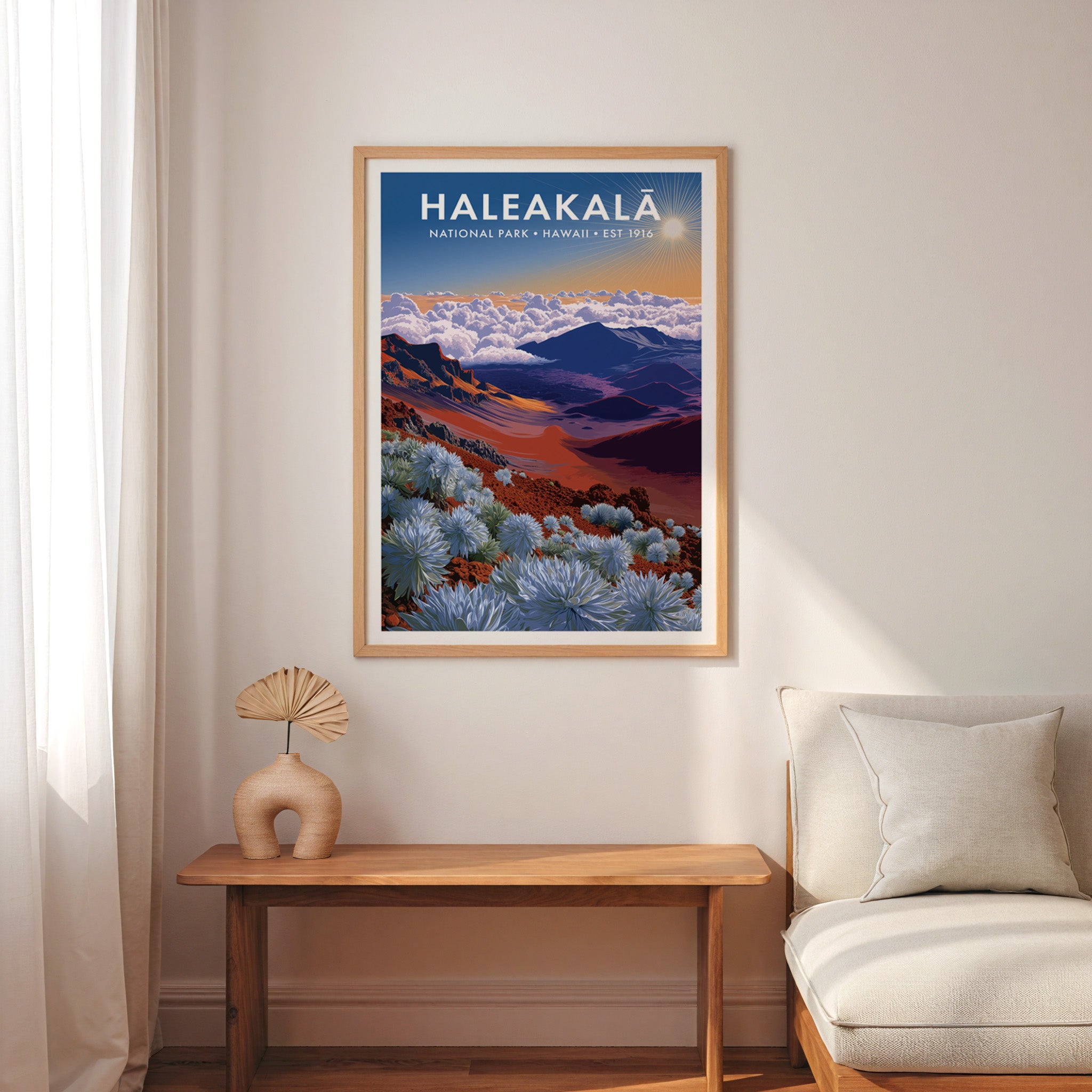 Retro Haleakalā National Park Print