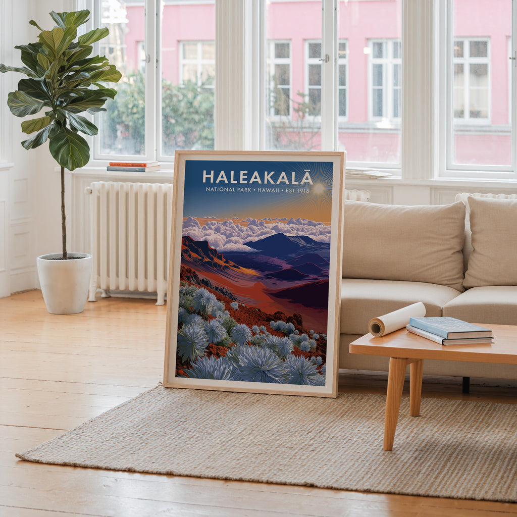 Retro Haleakalā National Park Print