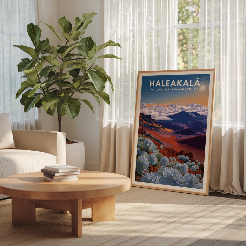 Retro Haleakalā National Park Print
