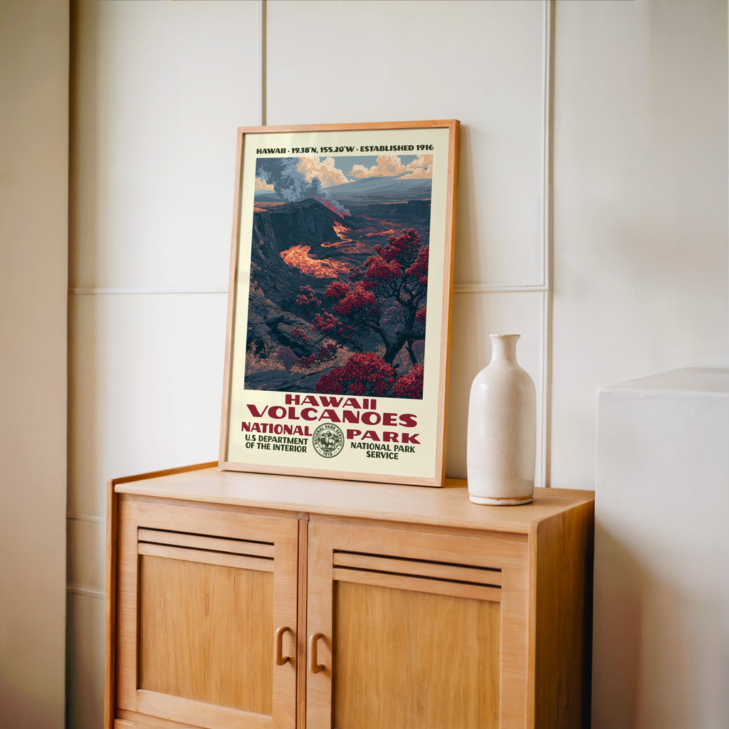 Hawaiʻi Volcanoes National Park Vintage WPA Art
