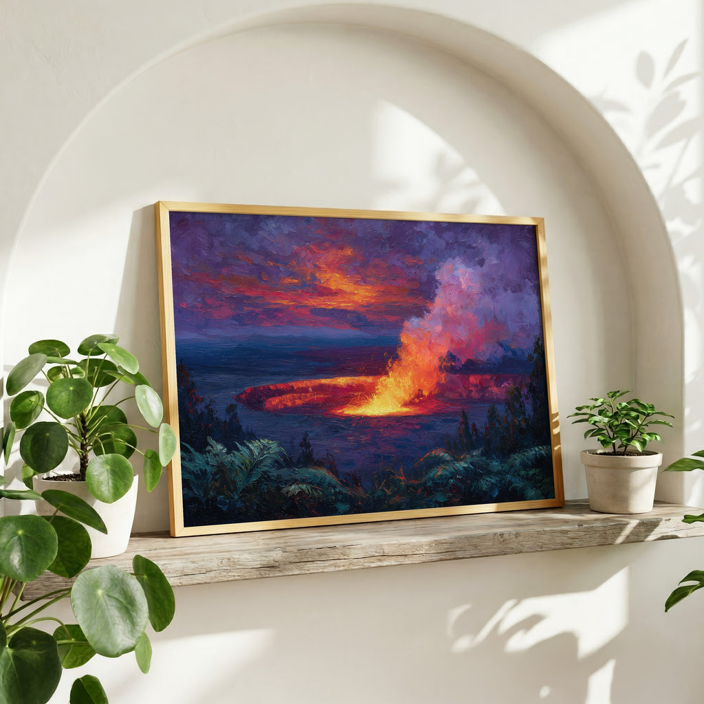 Hawaiʻi Volcanoes National Park Oil Painting