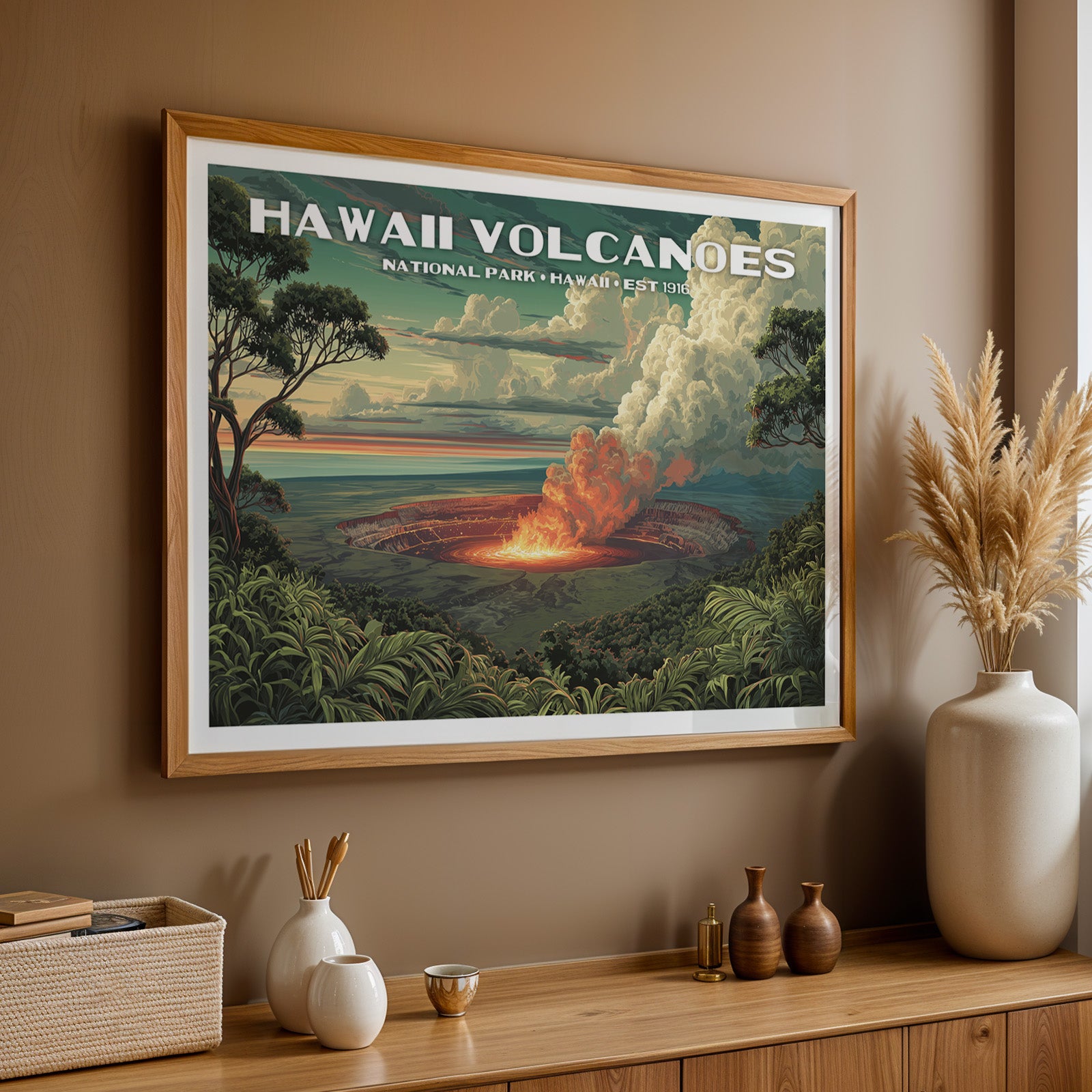 Hawaiʻi Volcanoes National Park Horizontal Vintage Art
