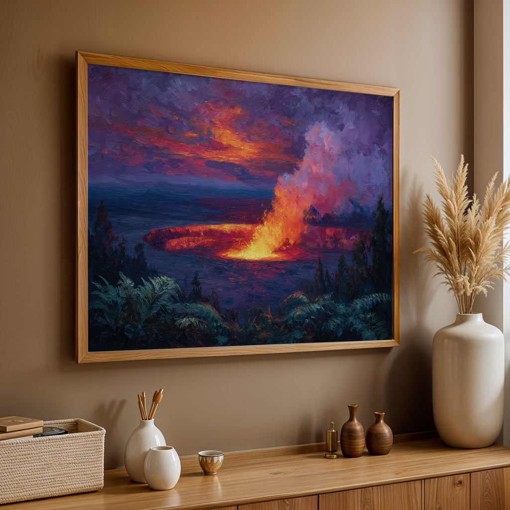 Hawaiʻi Volcanoes National Park Oil Painting