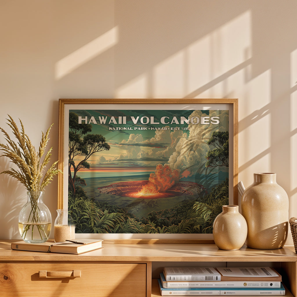 Hawaiʻi Volcanoes National Park Horizontal Vintage Art