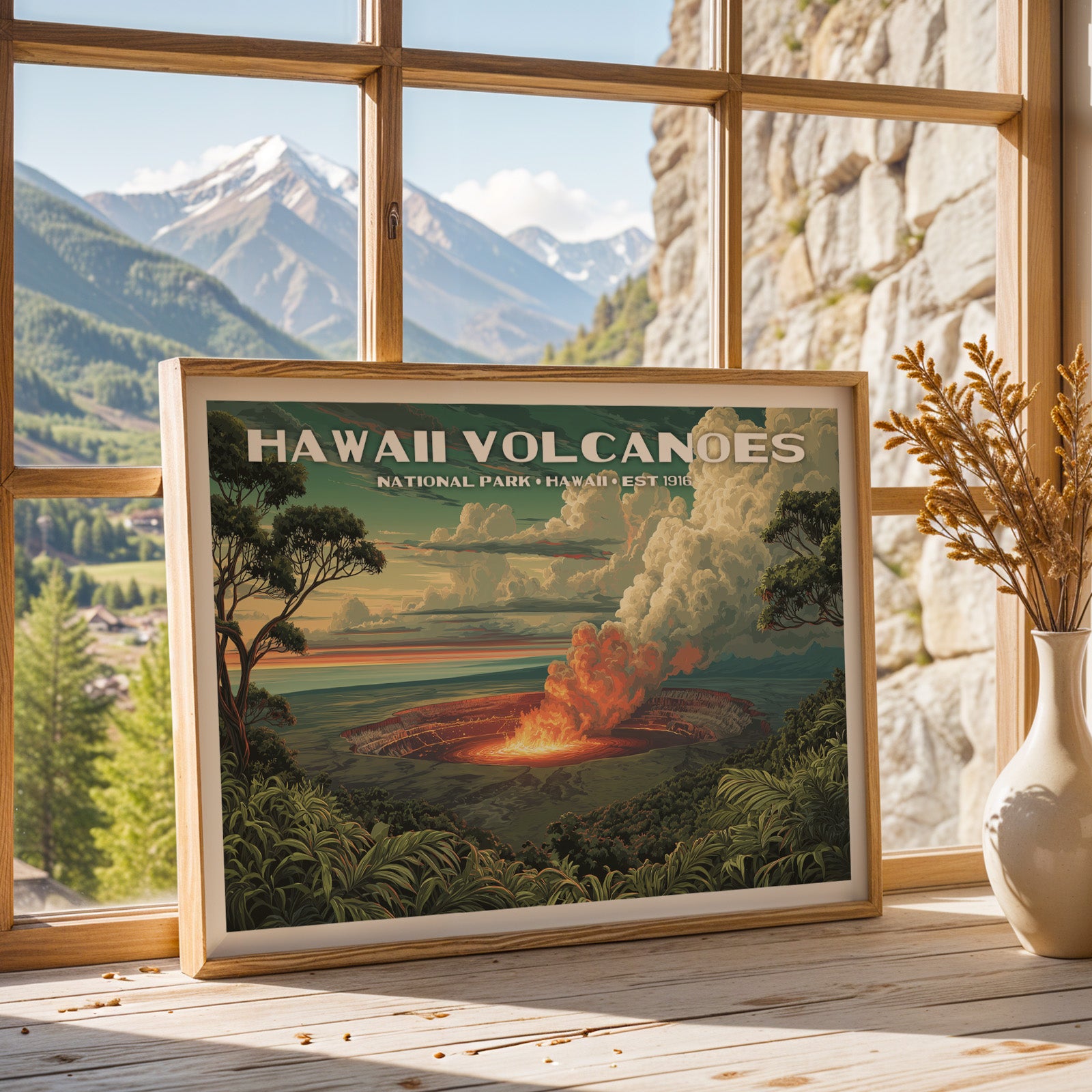 Hawaiʻi Volcanoes National Park Horizontal Vintage Art