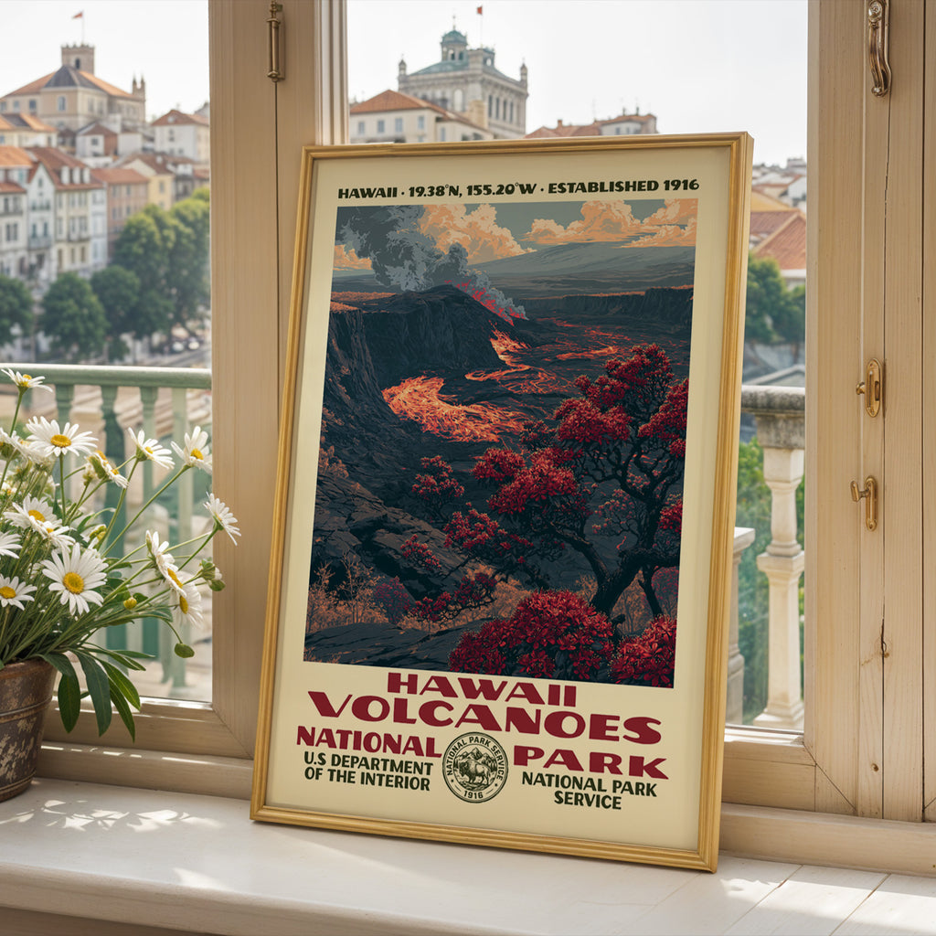 Hawaiʻi Volcanoes National Park Vintage WPA Art