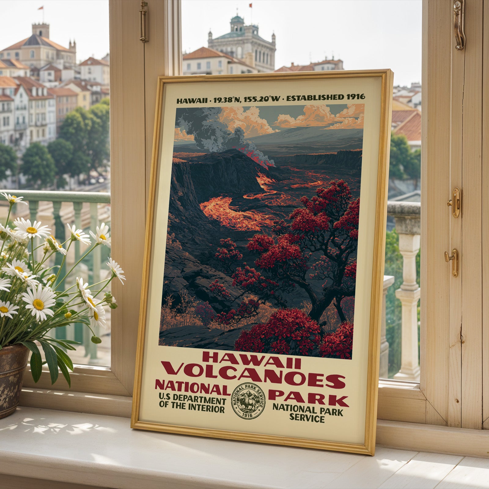 Hawaiʻi Volcanoes National Park Vintage WPA Art