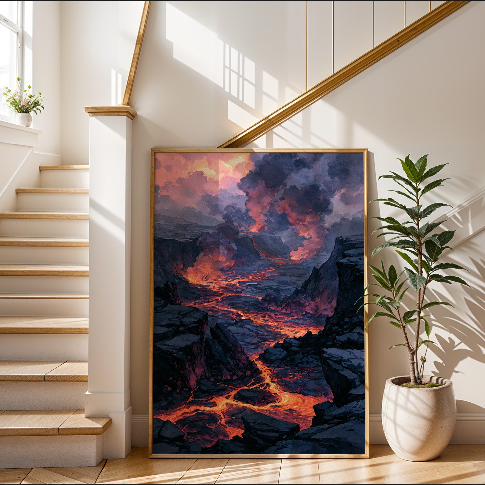 Hawaiʻi Volcanoes National Park Watercolor Art