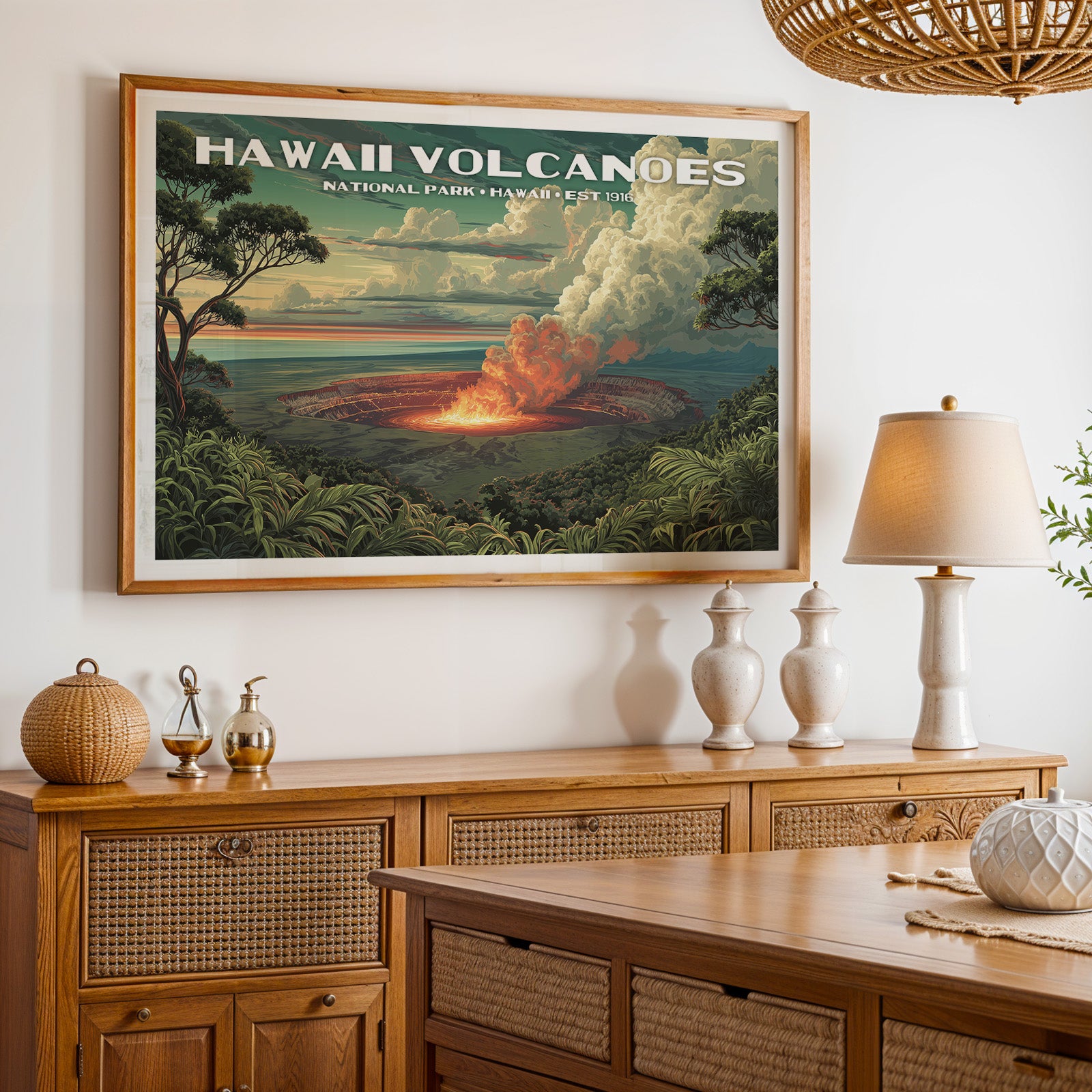 Hawaiʻi Volcanoes National Park Horizontal Vintage Art