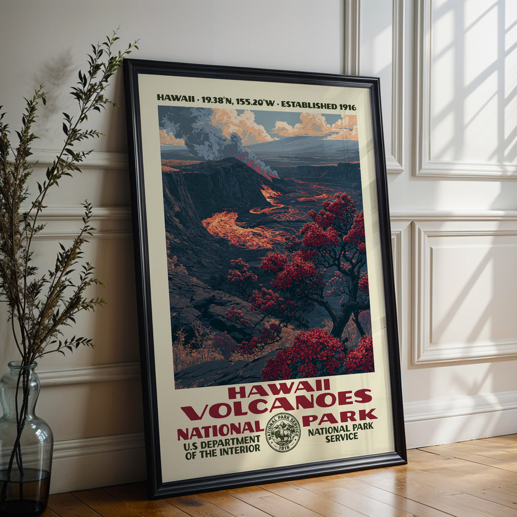 Hawaiʻi Volcanoes National Park Vintage WPA Art