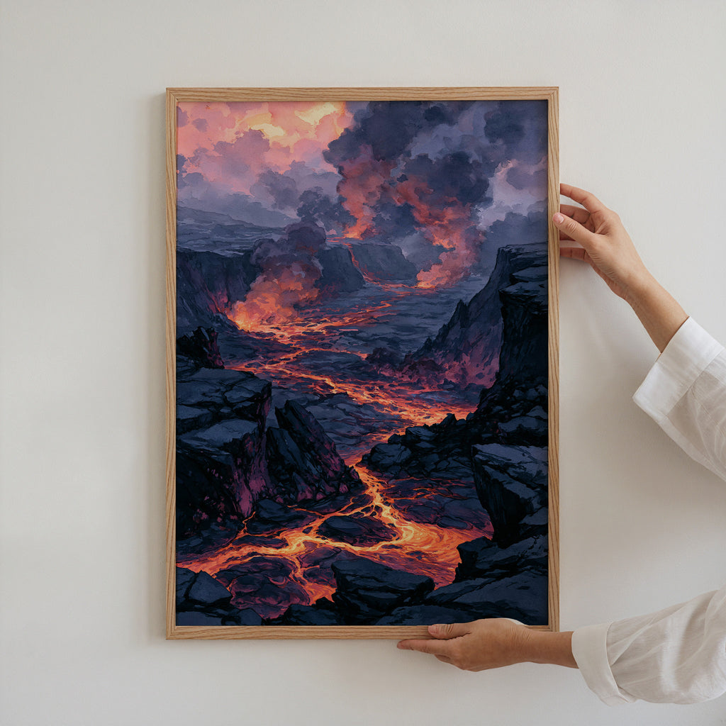 Hawaiʻi Volcanoes National Park Watercolor Art