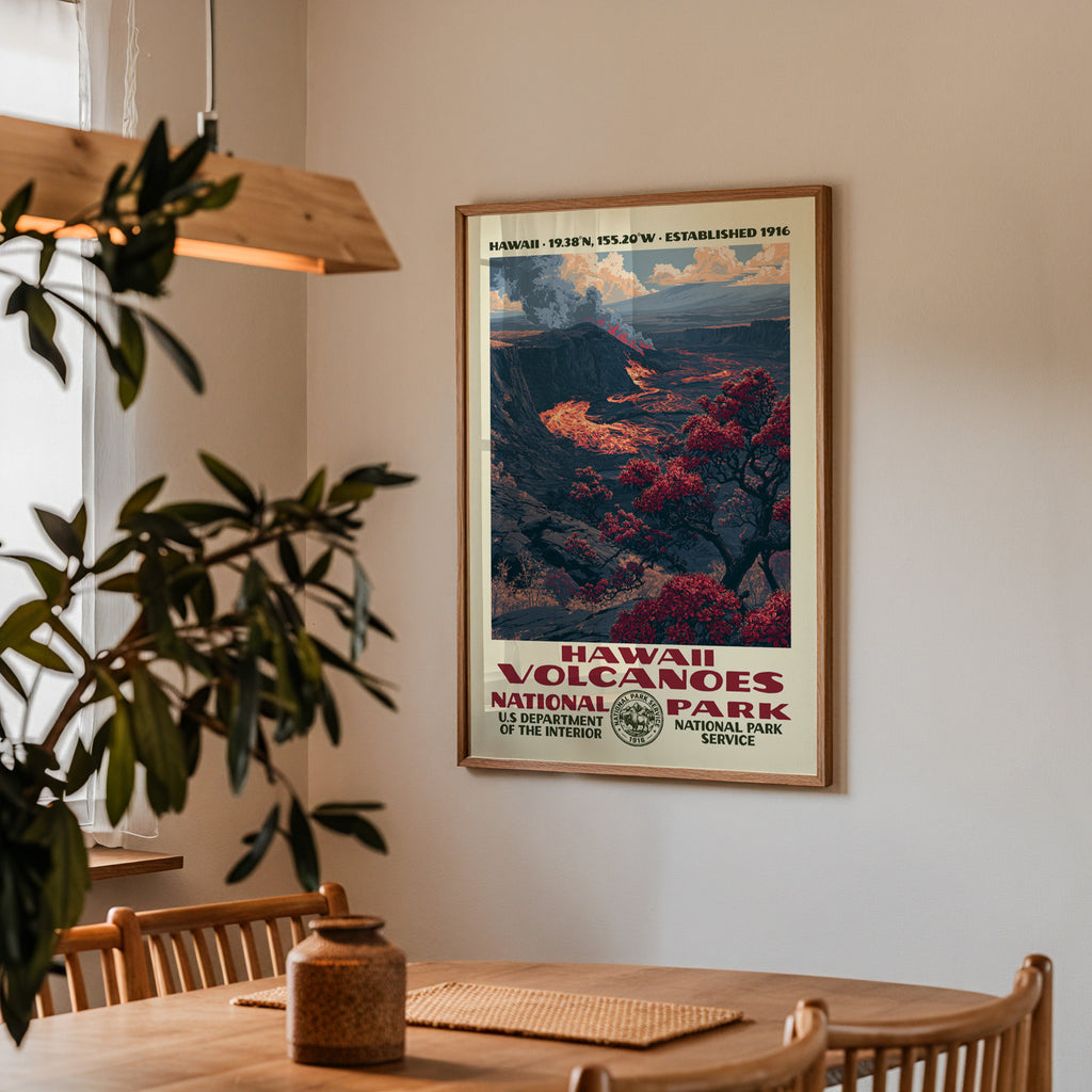 Hawaiʻi Volcanoes National Park Vintage WPA Art