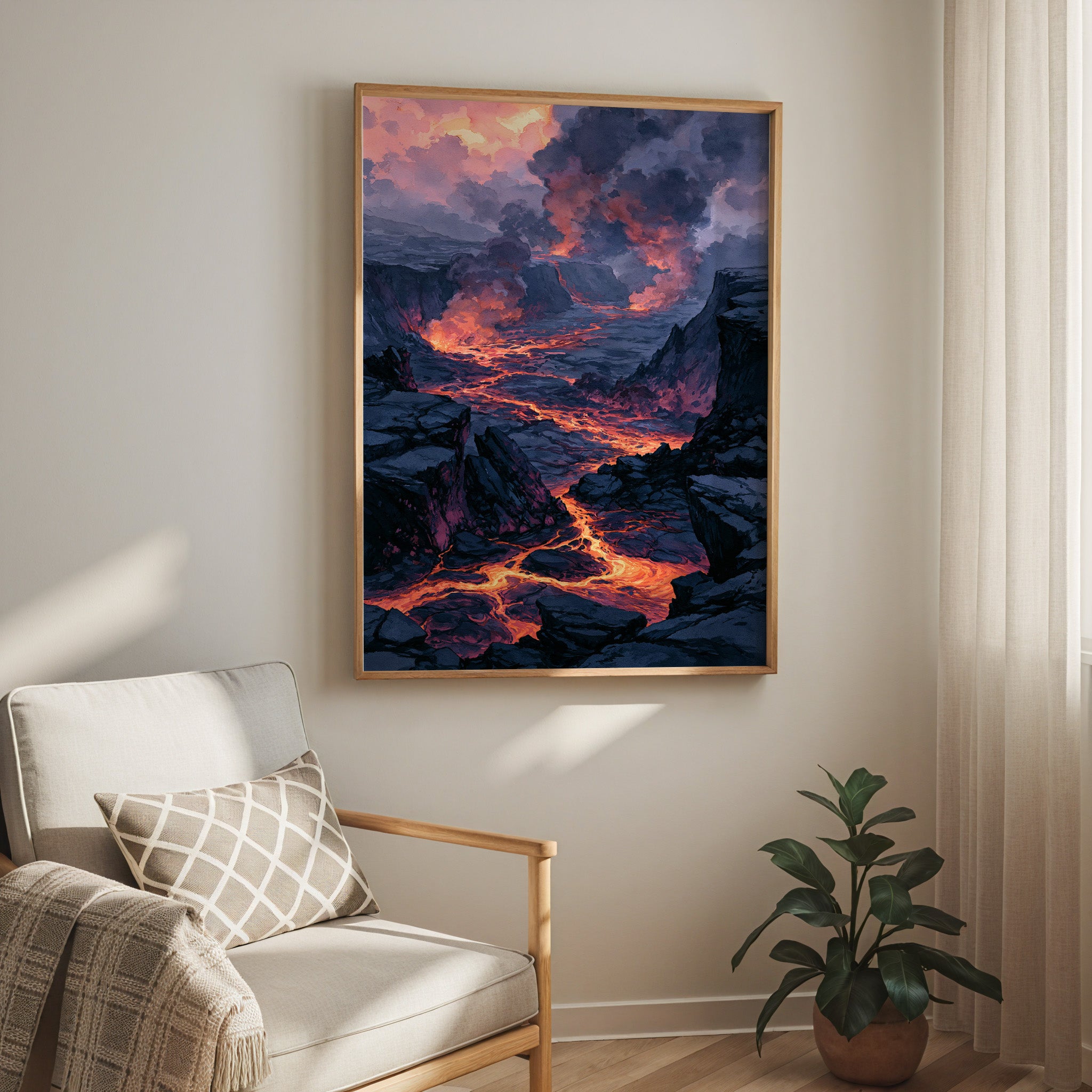 Hawaiʻi Volcanoes National Park Watercolor Art