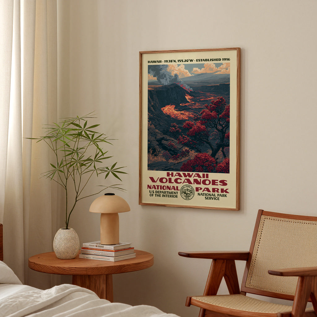Hawaiʻi Volcanoes National Park Vintage WPA Art
