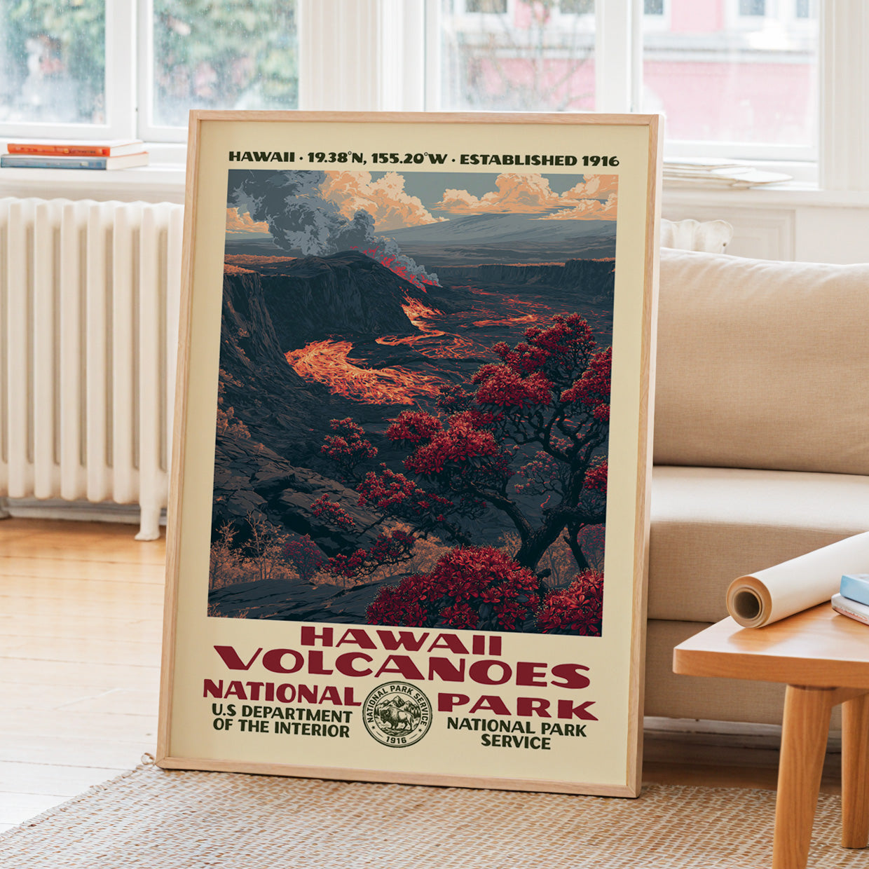Hawaiʻi Volcanoes National Park Vintage WPA Art