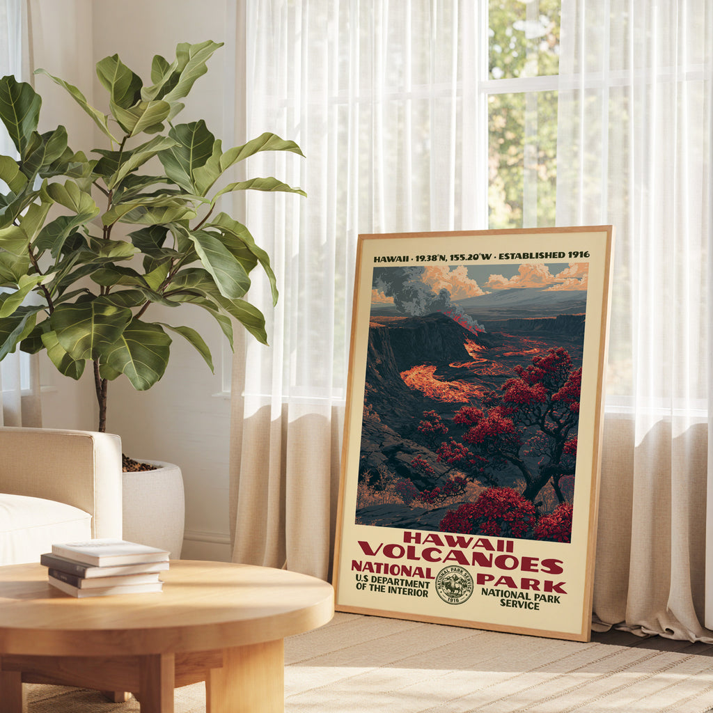 Hawaiʻi Volcanoes National Park Vintage WPA Art