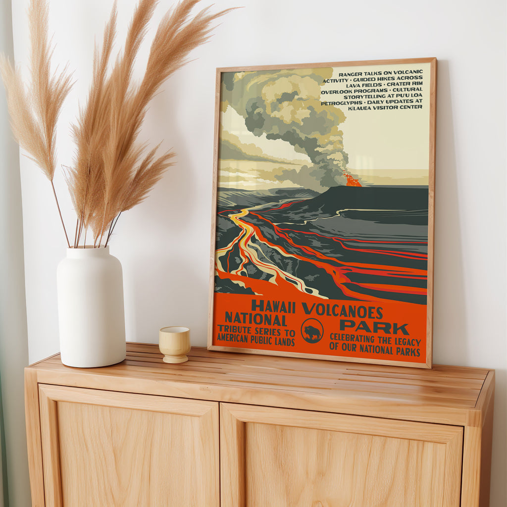 Hawaiʻi Volcanoes National Park Vintage WPA Art