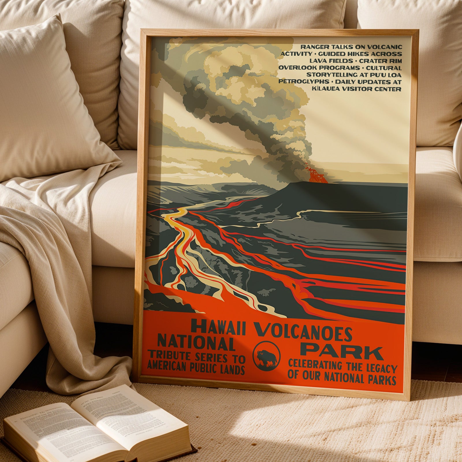 Hawaiʻi Volcanoes National Park Vintage WPA Art