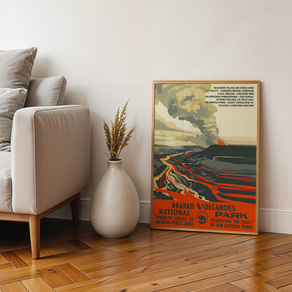 Hawaiʻi Volcanoes National Park Vintage WPA Art