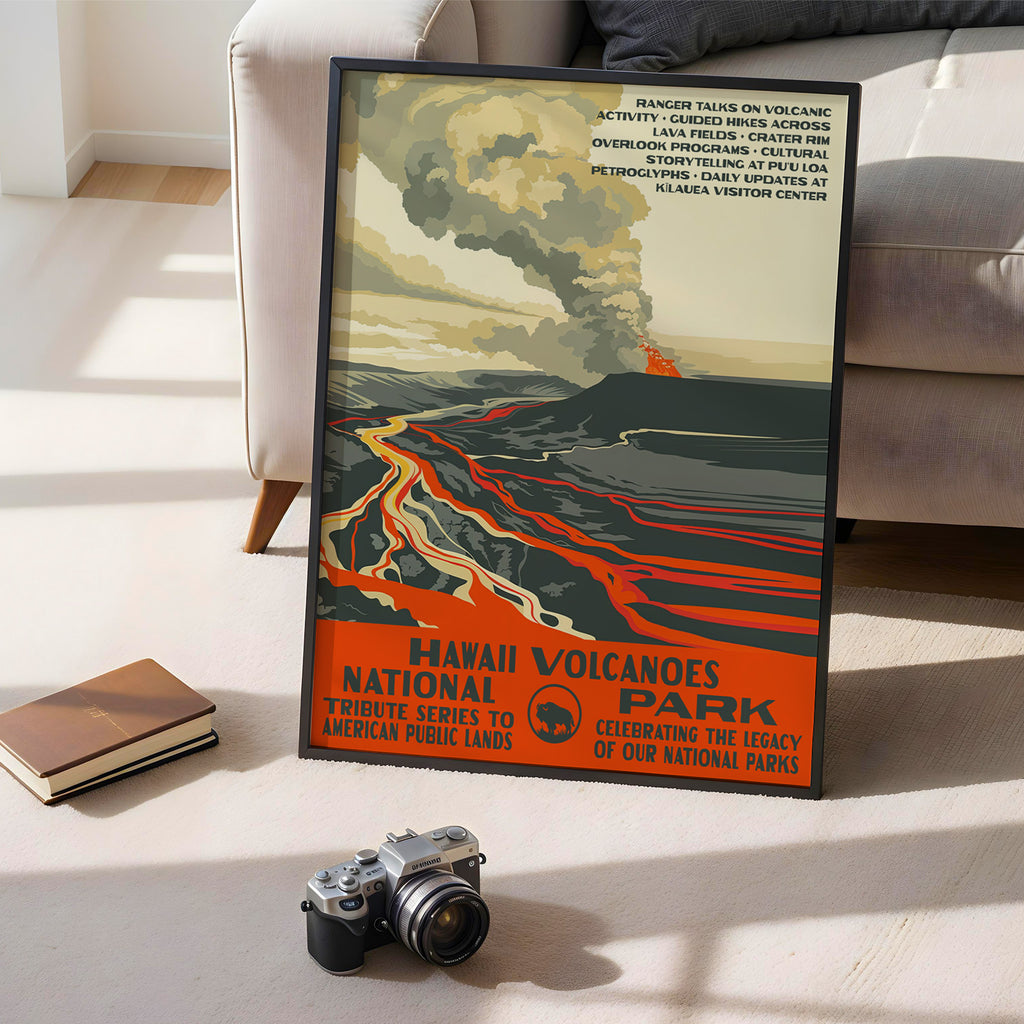 Hawaiʻi Volcanoes National Park Vintage WPA Art