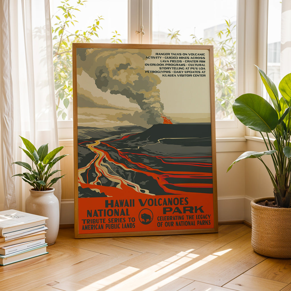 Hawaiʻi Volcanoes National Park Vintage WPA Art