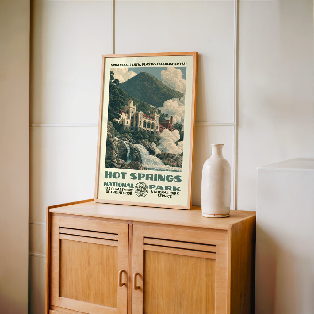 Hot Springs National Park Vintage WPA Art