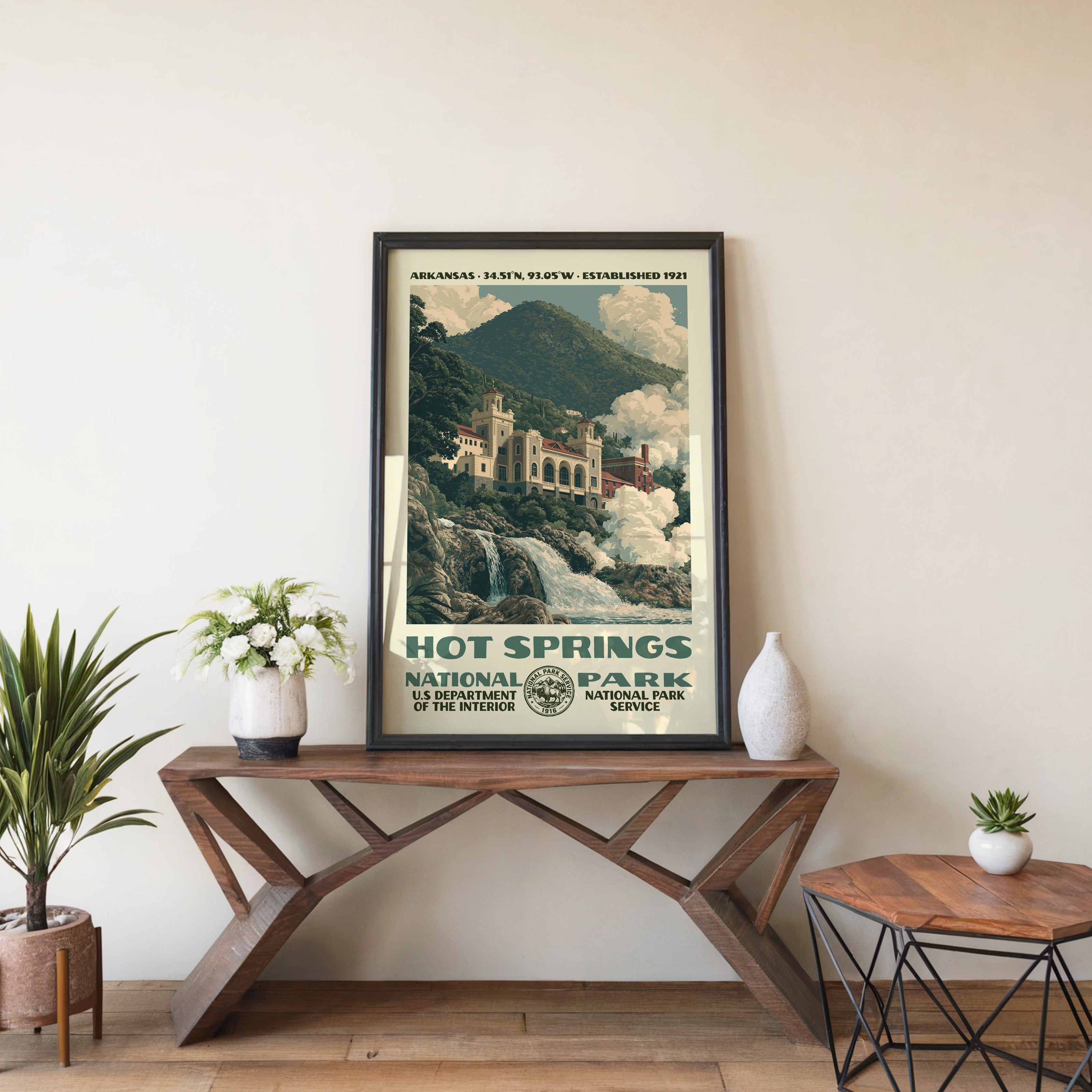Hot Springs National Park Vintage WPA Art
