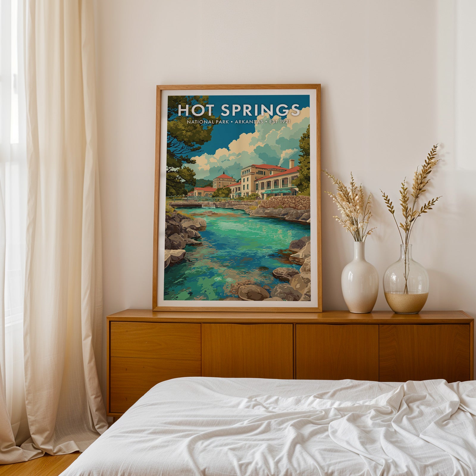 Retro Hot Springs National Park Print