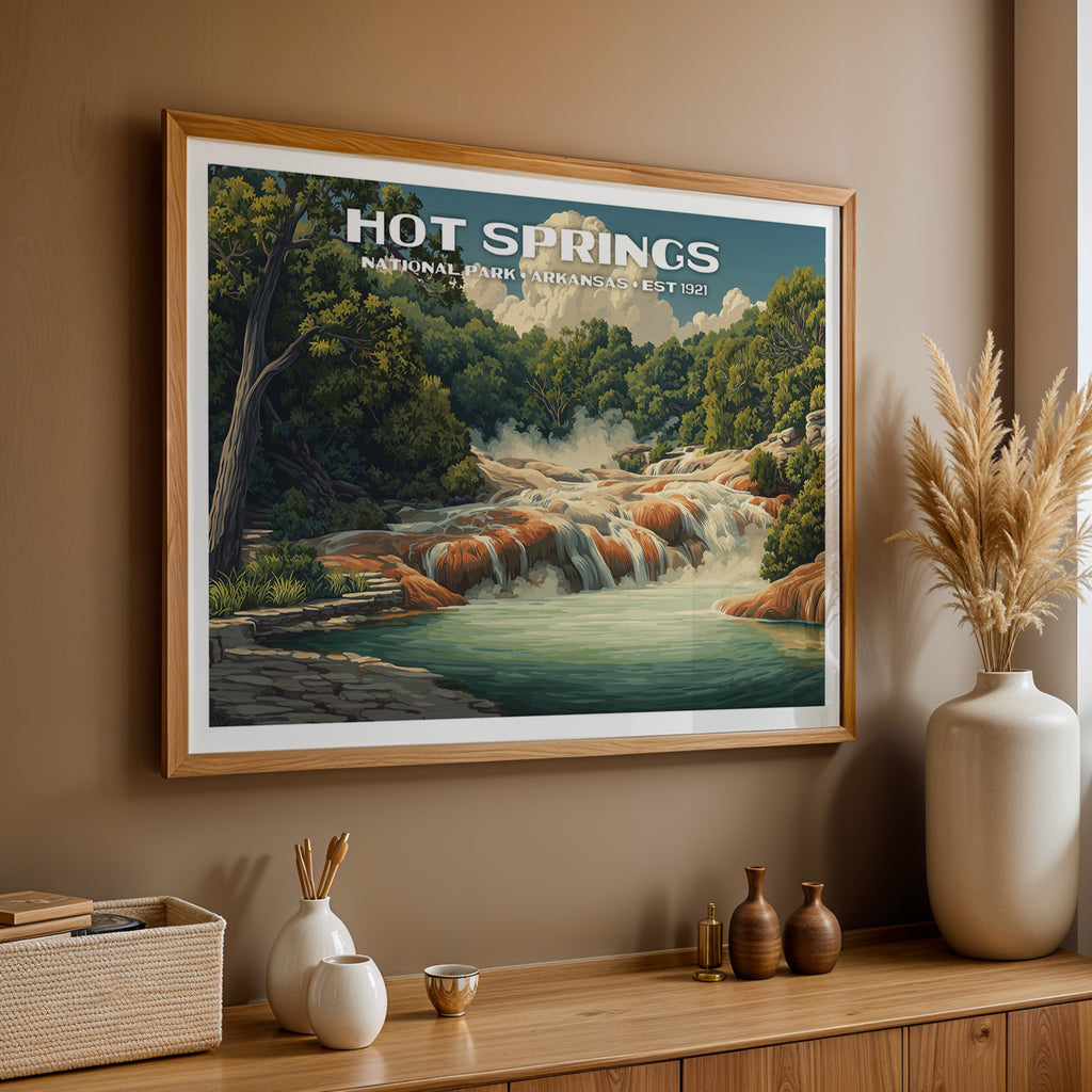 Hot Springs National Park Horizontal Vintage Art