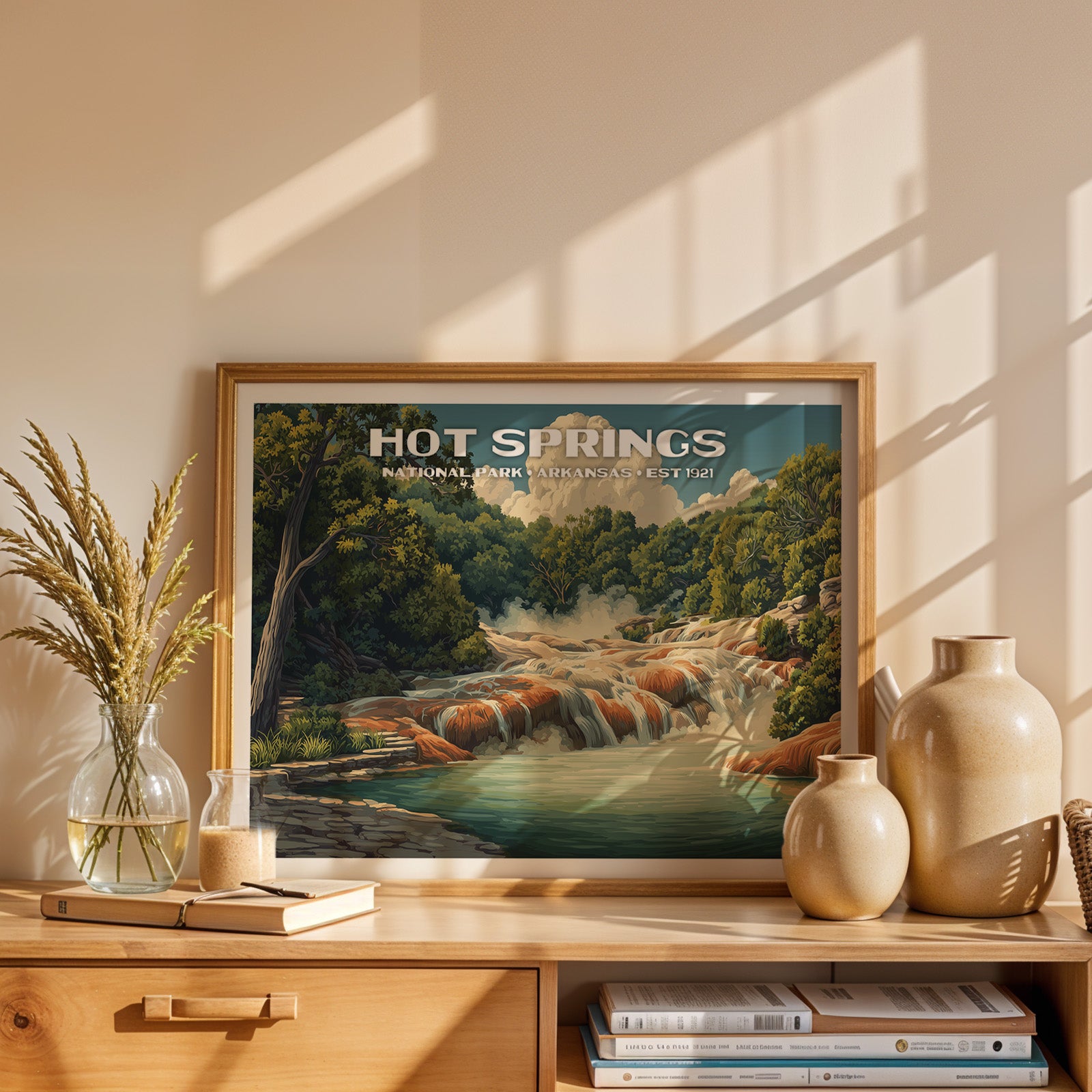 Hot Springs National Park Horizontal Vintage Art