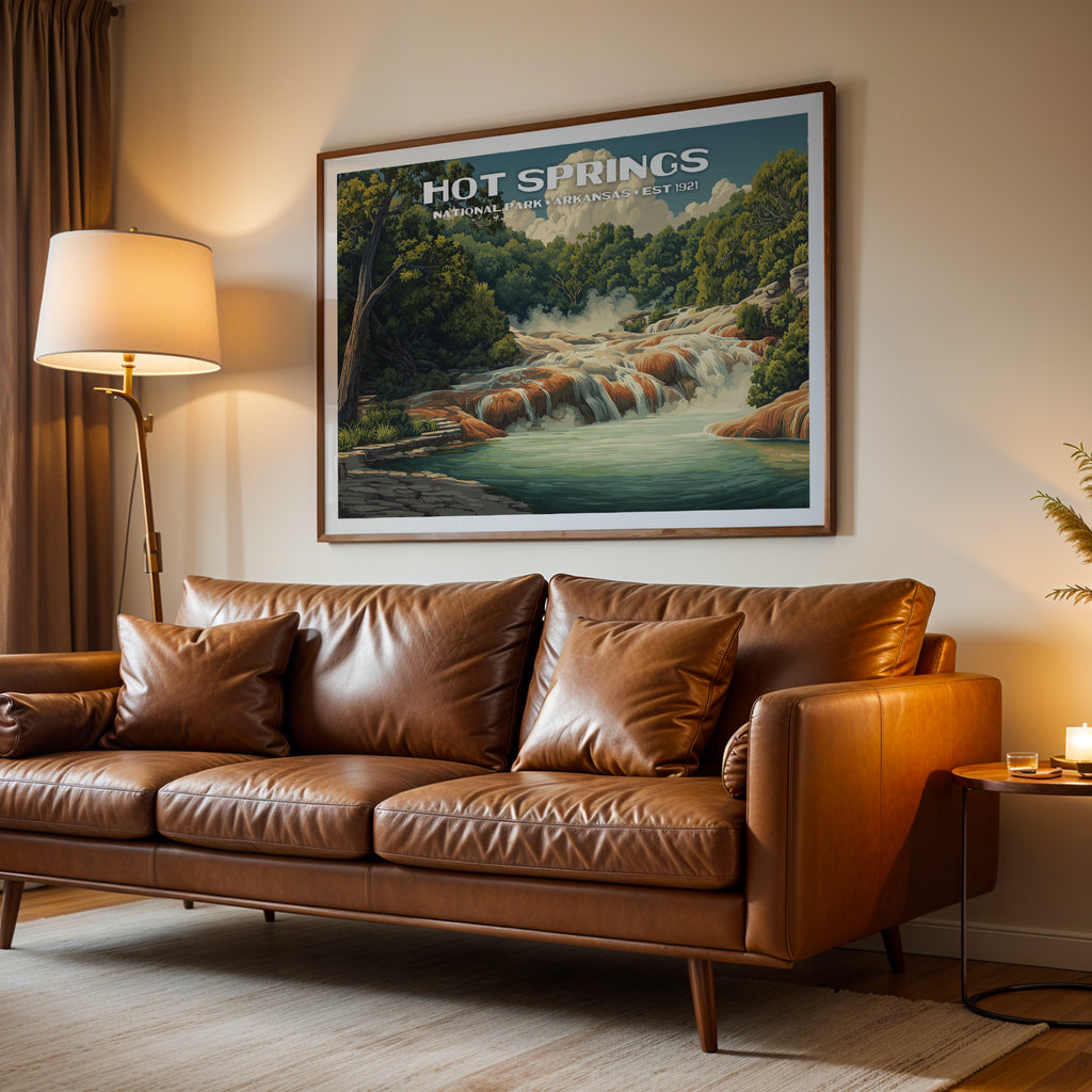 Hot Springs National Park Horizontal Vintage Art