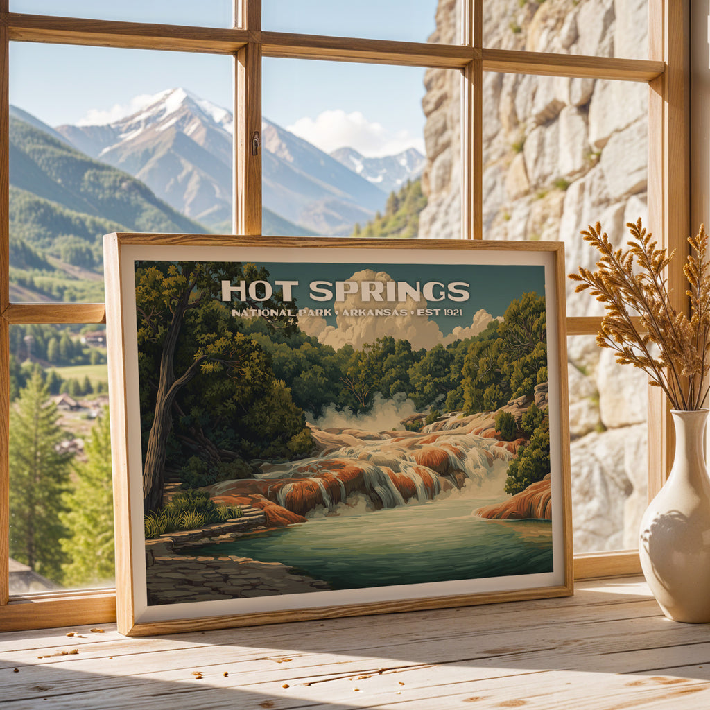 Hot Springs National Park Horizontal Vintage Art