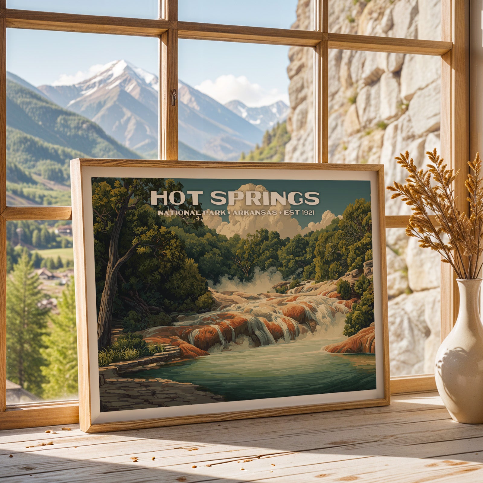 Hot Springs National Park Horizontal Vintage Art