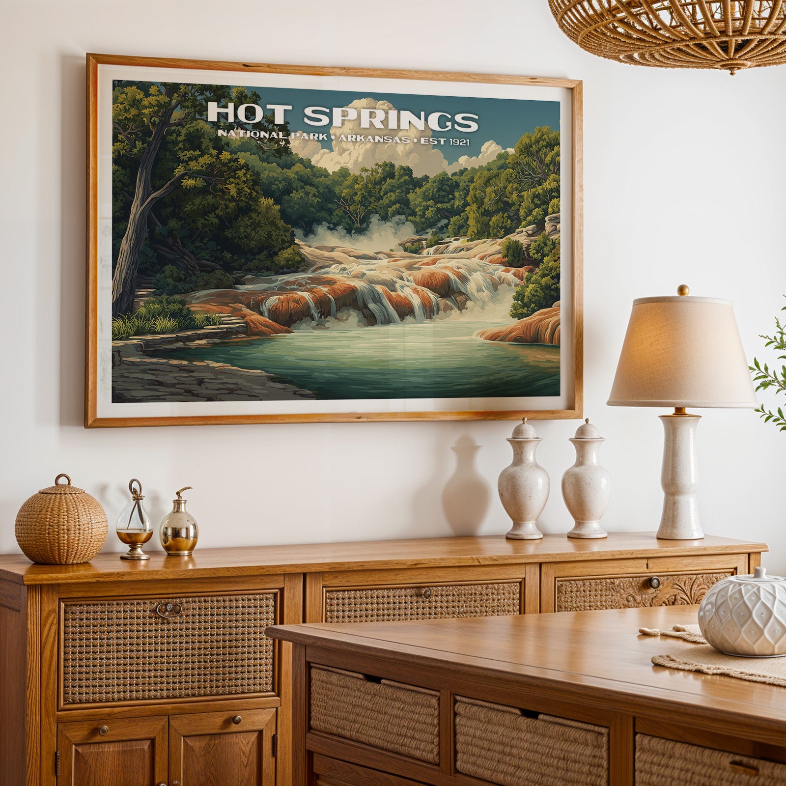 Hot Springs National Park Horizontal Vintage Art