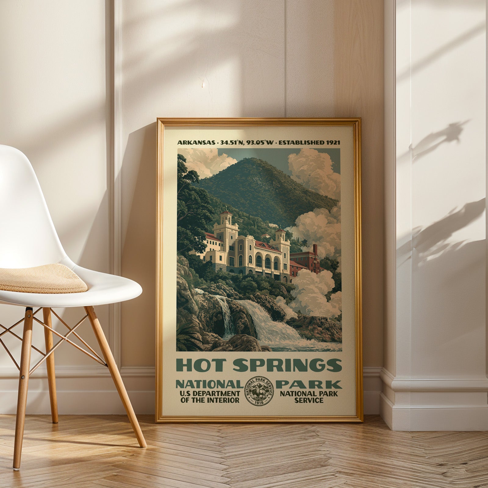 Hot Springs National Park Vintage WPA Art