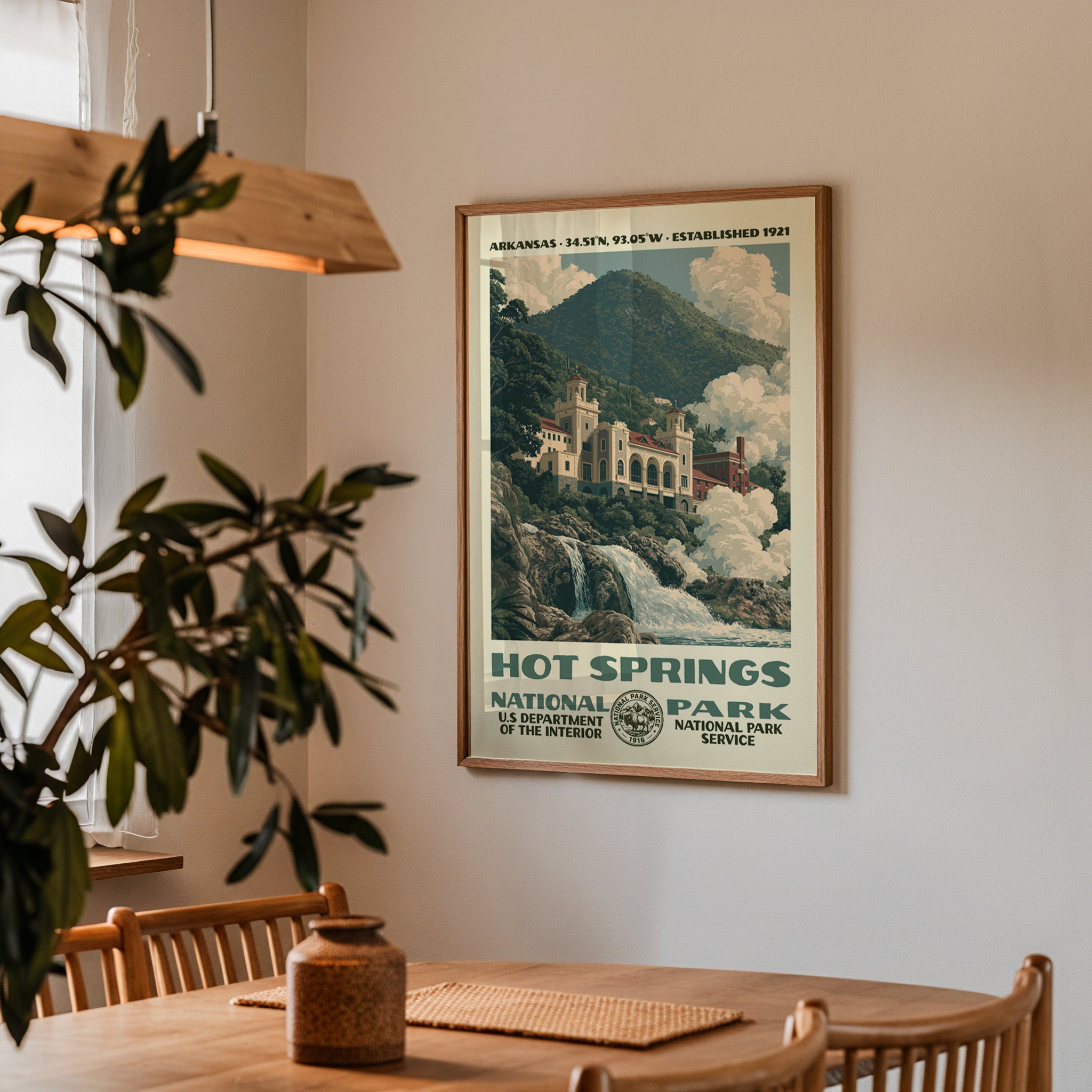 Hot Springs National Park Vintage WPA Art