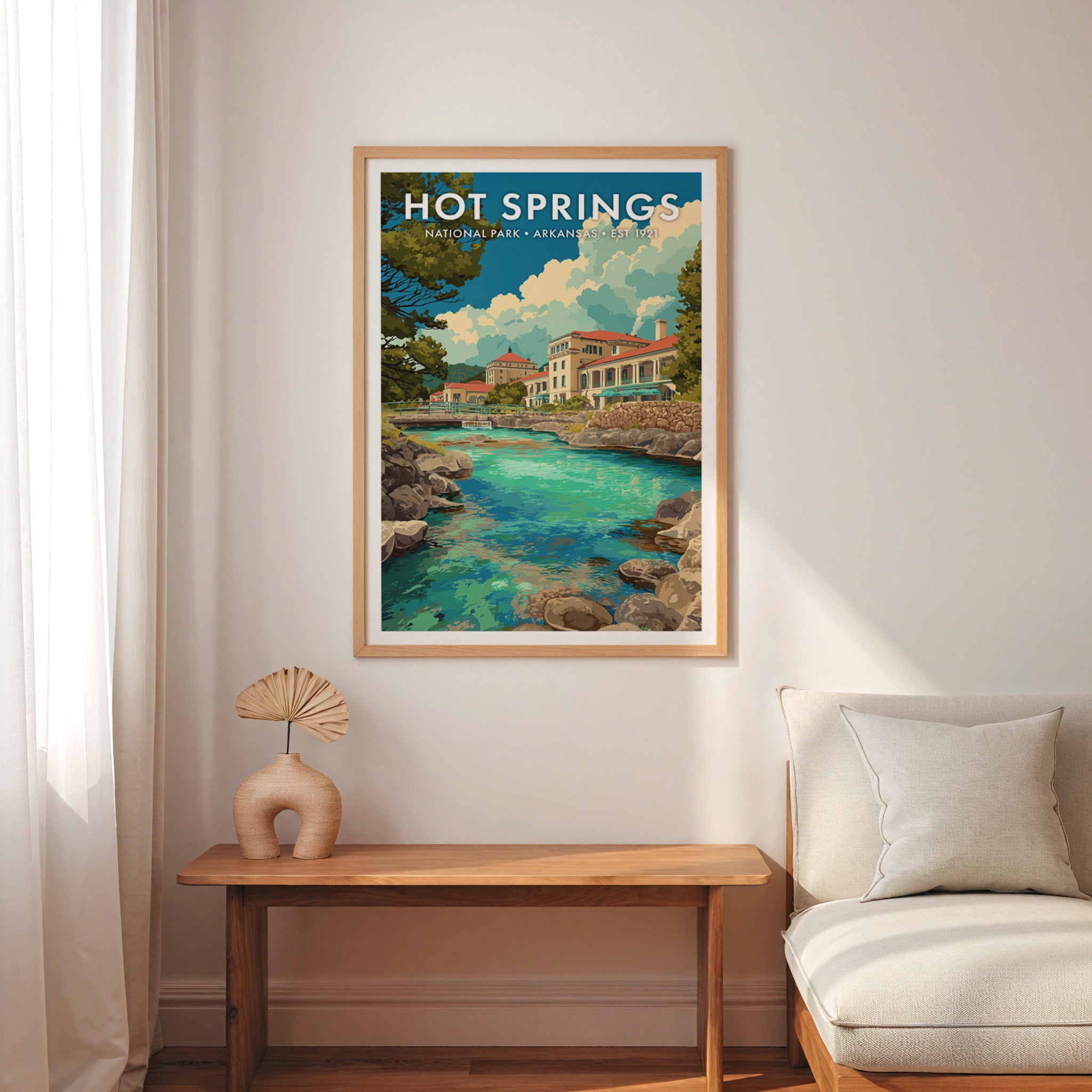 Retro Hot Springs National Park Print