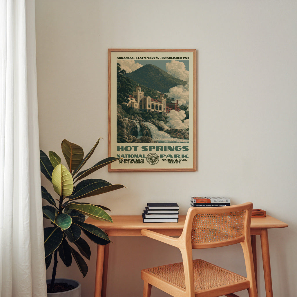 Hot Springs National Park Vintage WPA Art