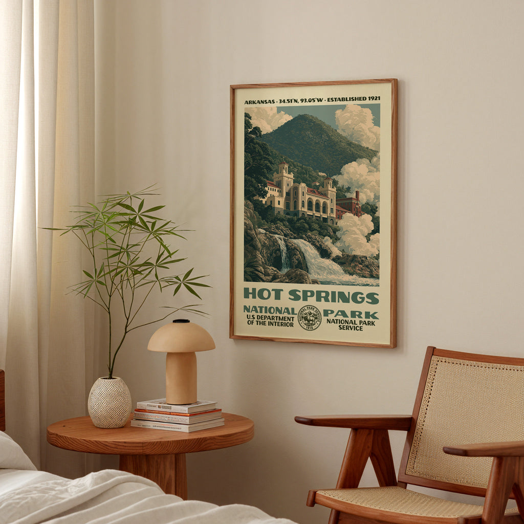 Hot Springs National Park Vintage WPA Art