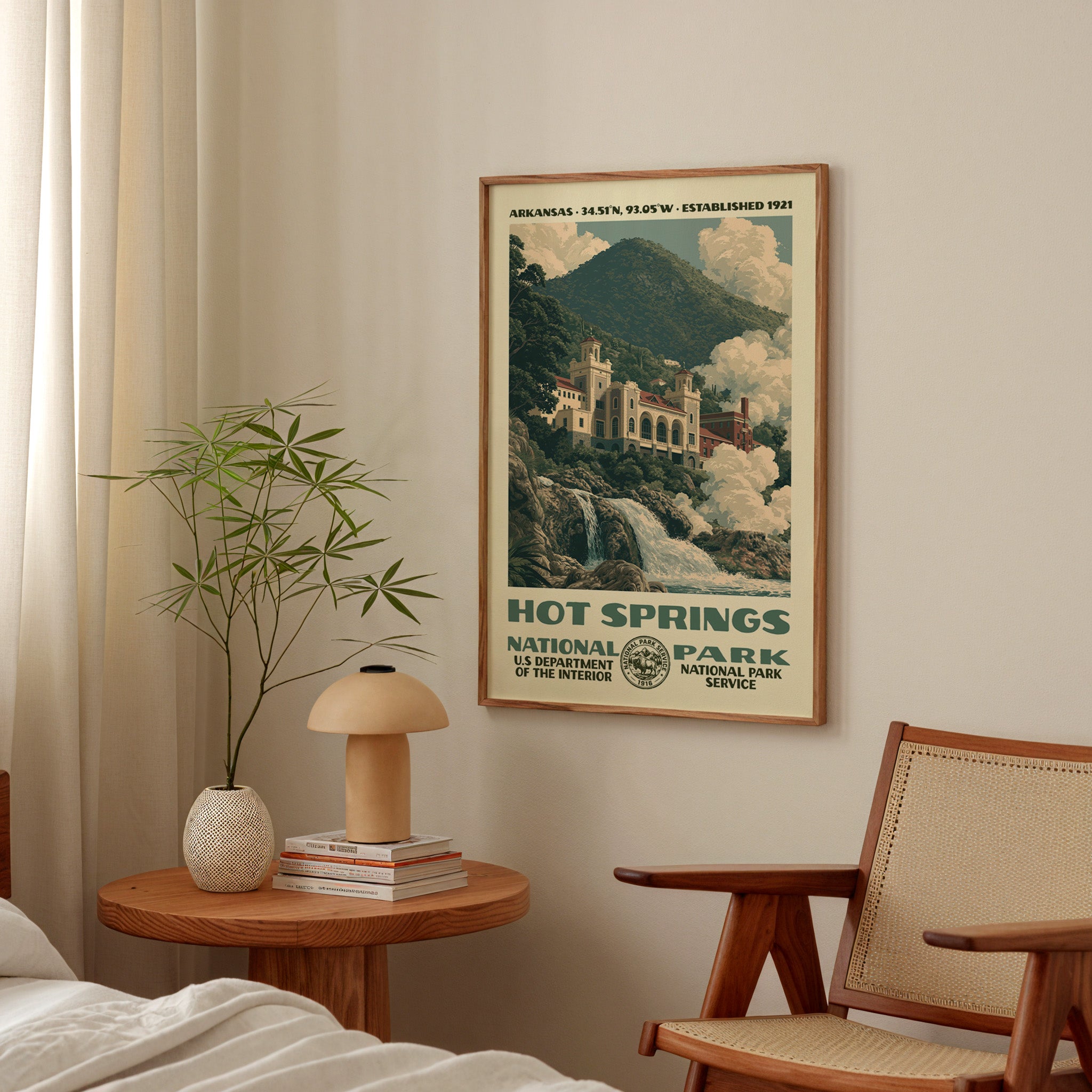 Hot Springs National Park Vintage WPA Art