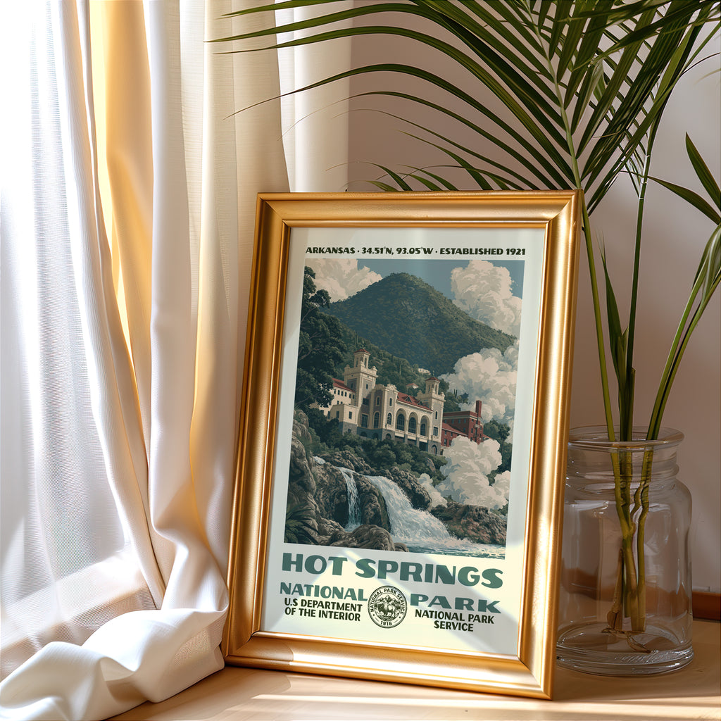 Hot Springs National Park Vintage WPA Art