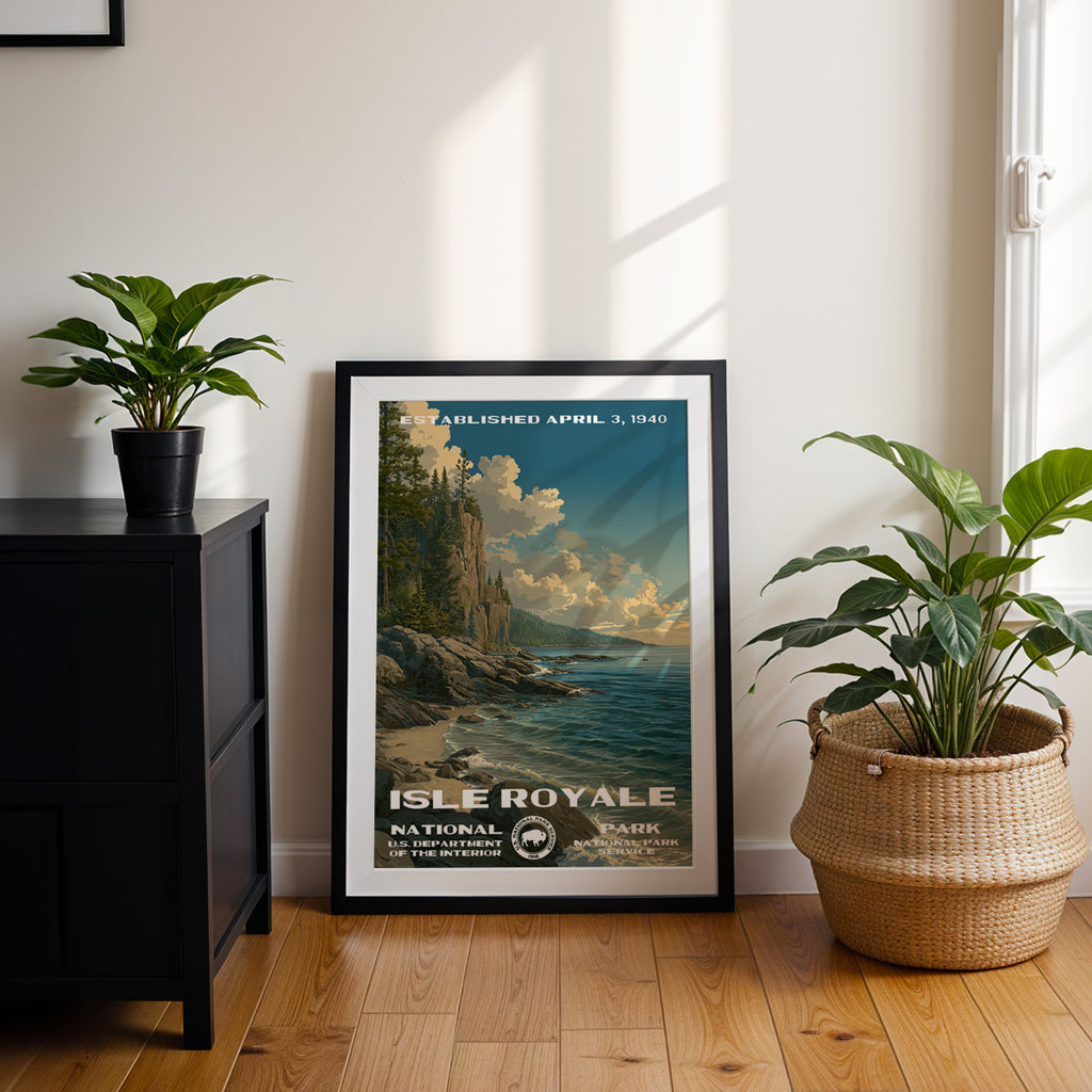 Isle Royale National Park Vintage WPA
