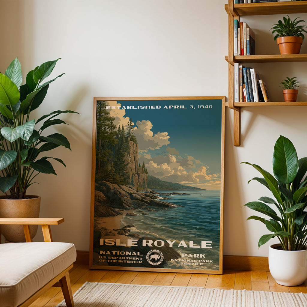 Isle Royale National Park Vintage WPA