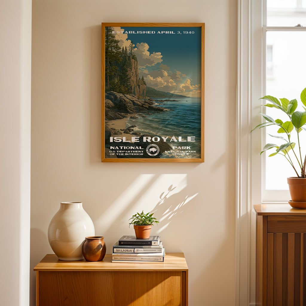 Isle Royale National Park Vintage WPA