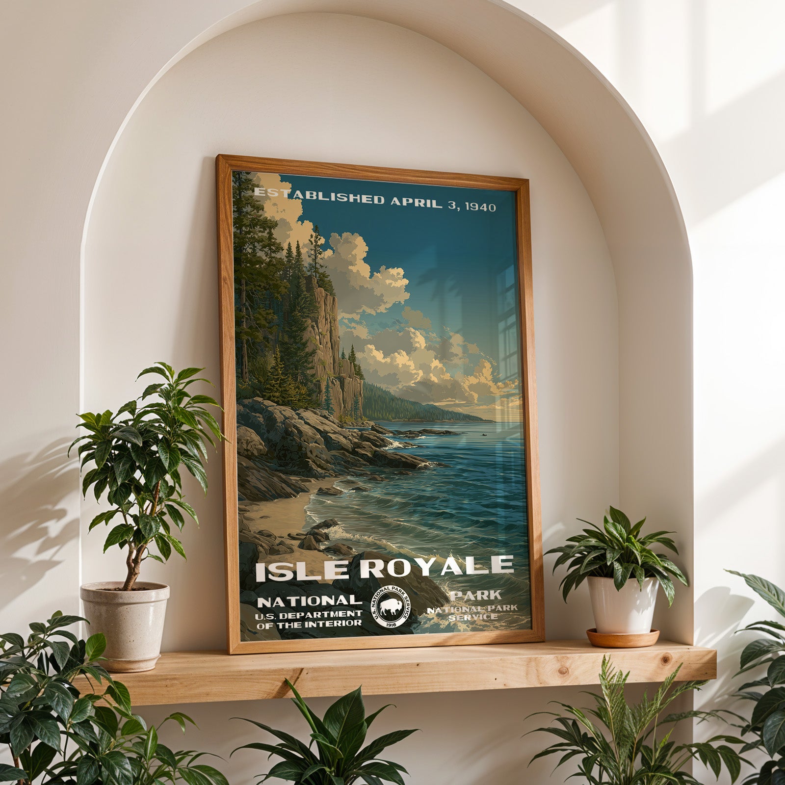 Isle Royale National Park Vintage WPA
