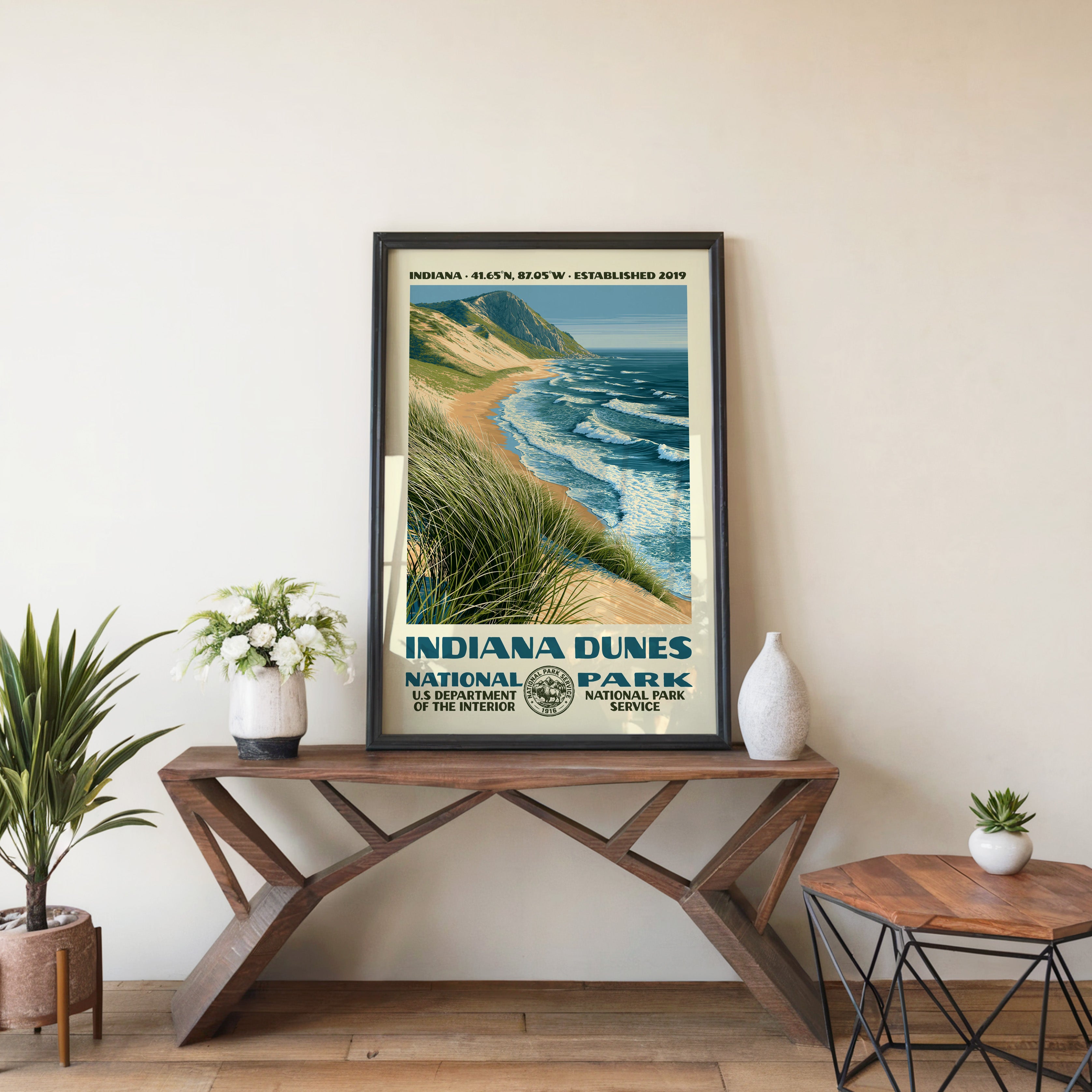 Indiana Dunes National Park Vintage WPA Art