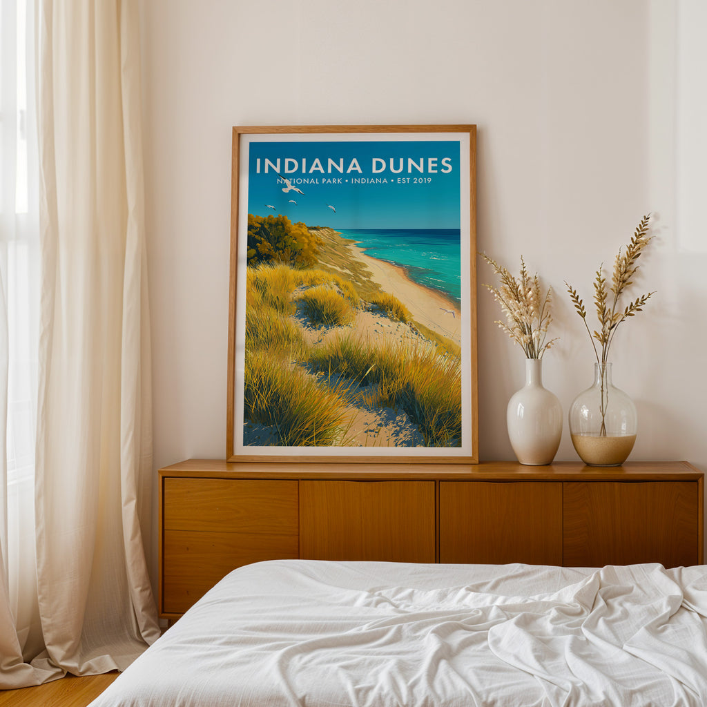 Retro Indiana Dunes National Park Print