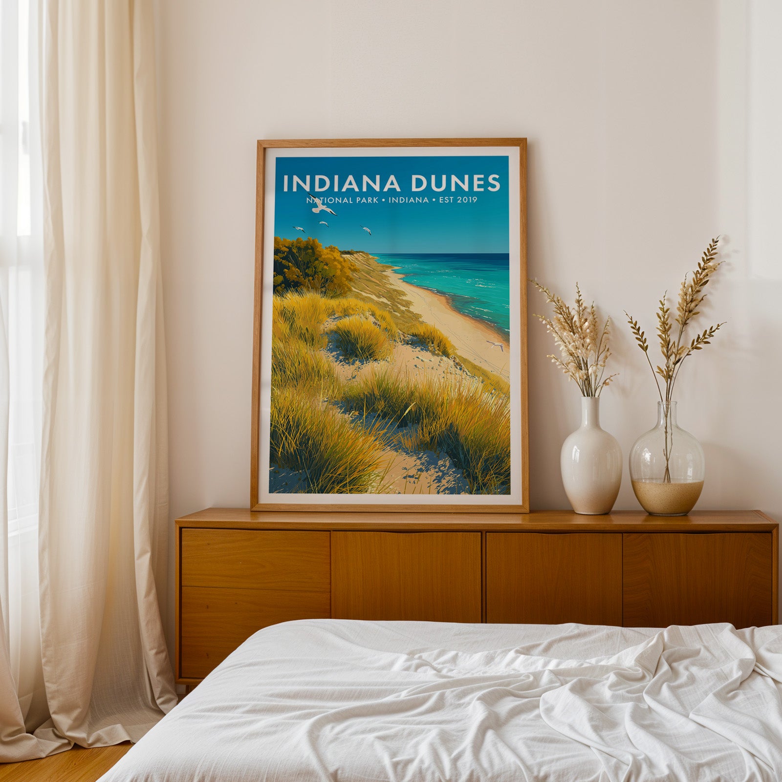 Retro Indiana Dunes National Park Print