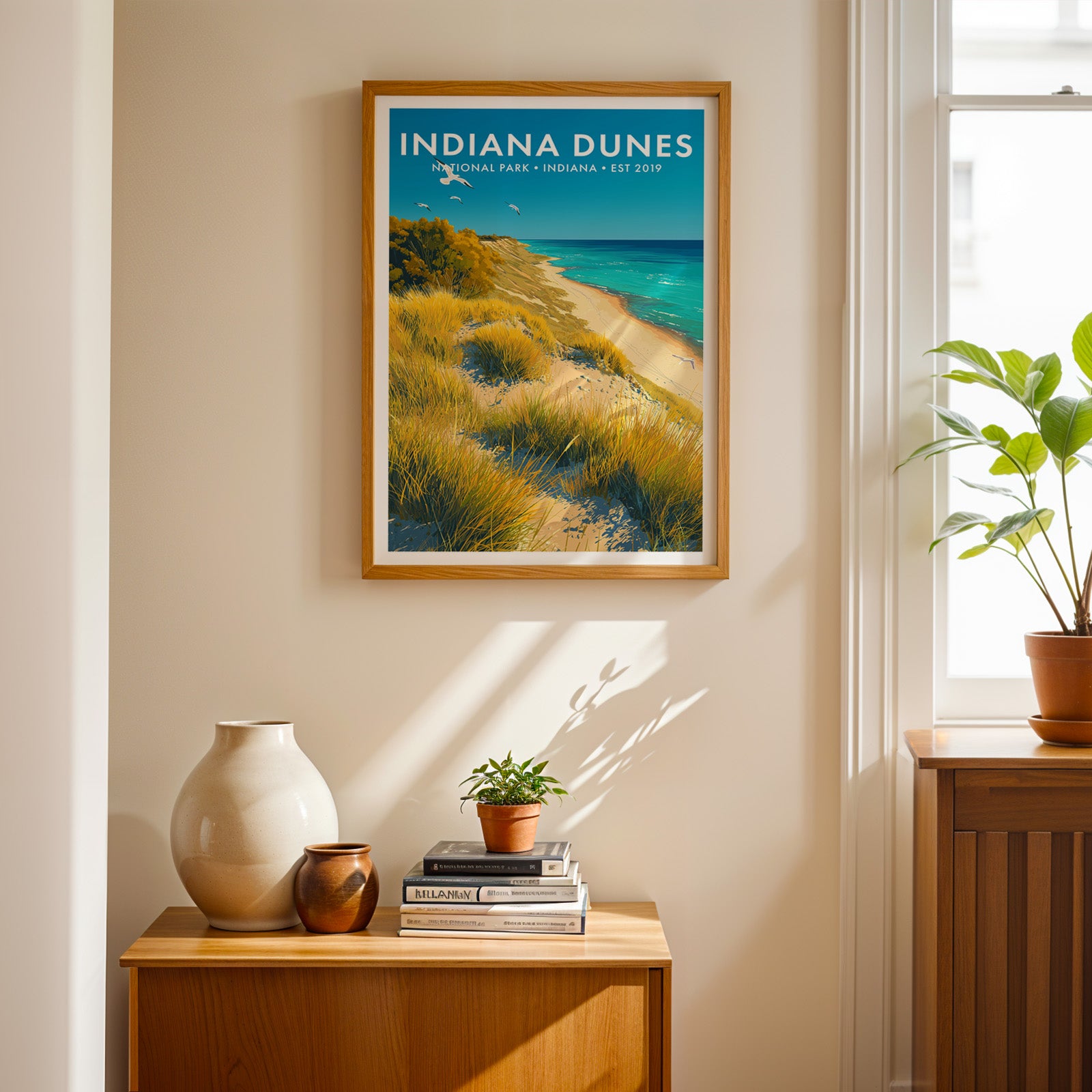 Retro Indiana Dunes National Park Print
